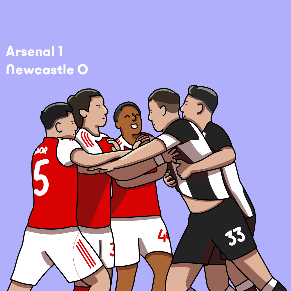 Arsenal Newcastle Poorly Drawn